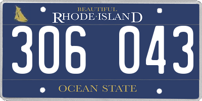 RI license plate 306043