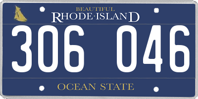 RI license plate 306046