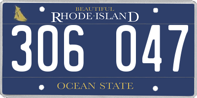 RI license plate 306047
