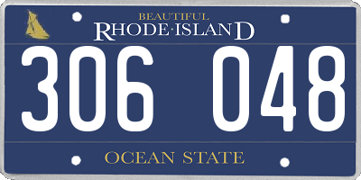 RI license plate 306048