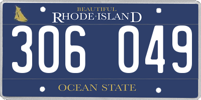 RI license plate 306049