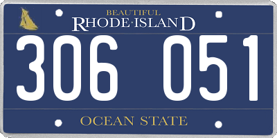 RI license plate 306051