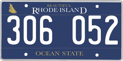 RI license plate 306052