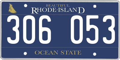 RI license plate 306053