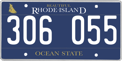 RI license plate 306055
