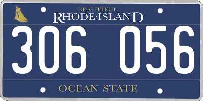 RI license plate 306056