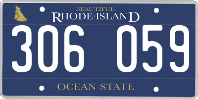 RI license plate 306059