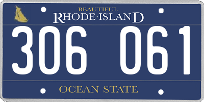 RI license plate 306061