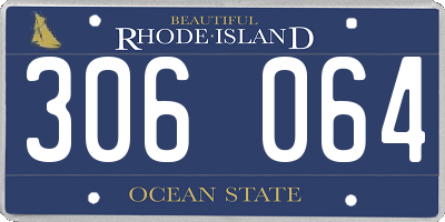 RI license plate 306064