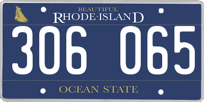 RI license plate 306065