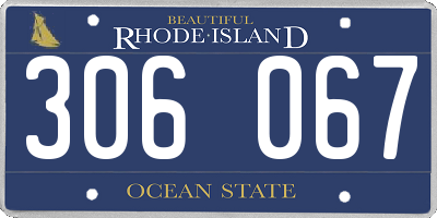 RI license plate 306067