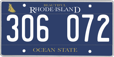 RI license plate 306072