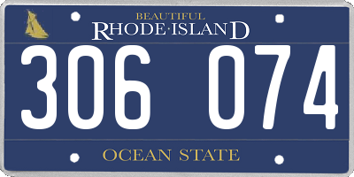 RI license plate 306074