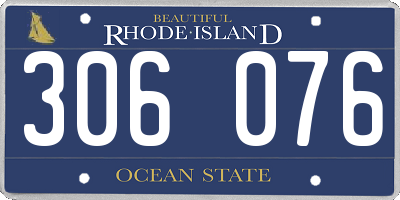 RI license plate 306076