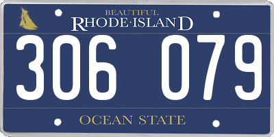 RI license plate 306079