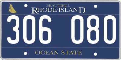 RI license plate 306080