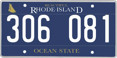 RI license plate 306081
