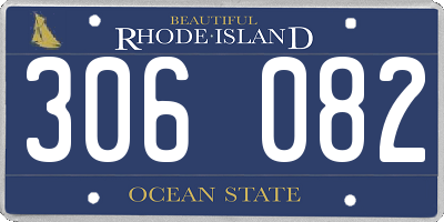 RI license plate 306082