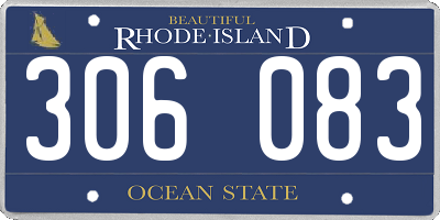 RI license plate 306083