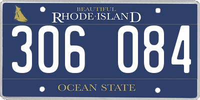 RI license plate 306084