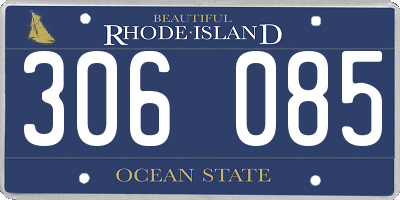 RI license plate 306085