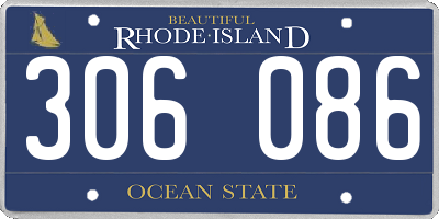 RI license plate 306086