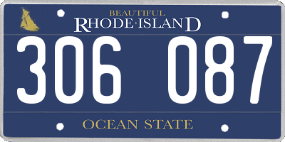 RI license plate 306087