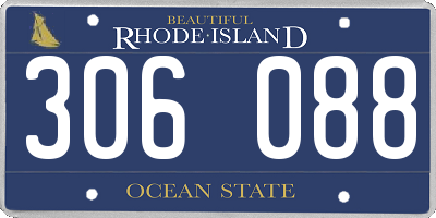 RI license plate 306088