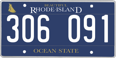 RI license plate 306091