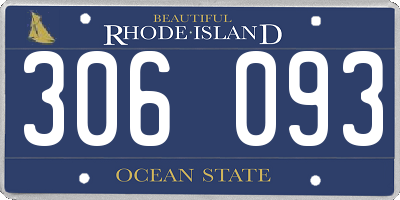 RI license plate 306093