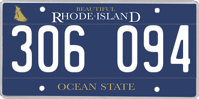 RI license plate 306094