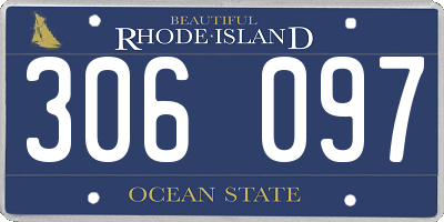 RI license plate 306097