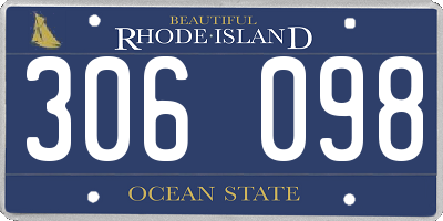 RI license plate 306098