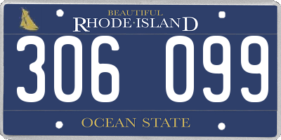 RI license plate 306099