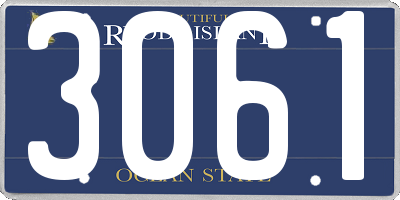 RI license plate 3061