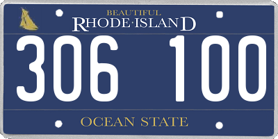 RI license plate 306100