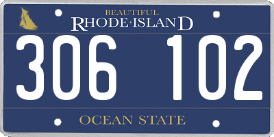 RI license plate 306102