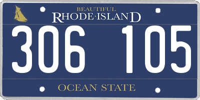 RI license plate 306105