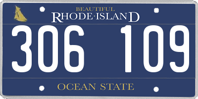 RI license plate 306109