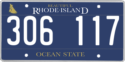 RI license plate 306117