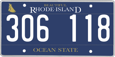 RI license plate 306118