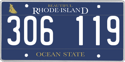 RI license plate 306119