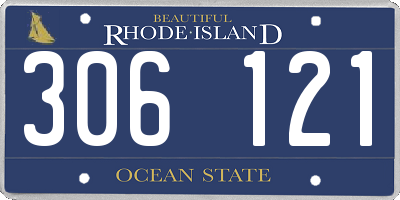 RI license plate 306121