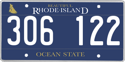 RI license plate 306122