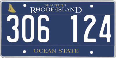 RI license plate 306124