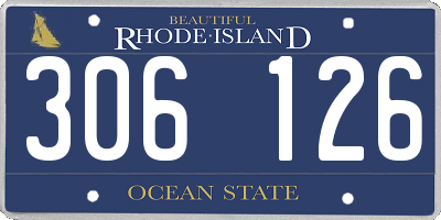 RI license plate 306126