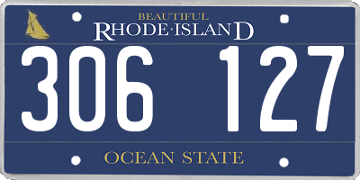 RI license plate 306127