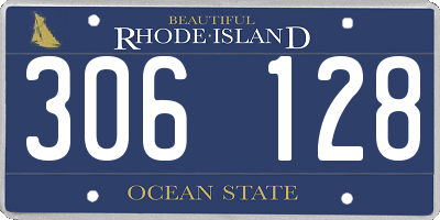RI license plate 306128