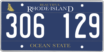 RI license plate 306129
