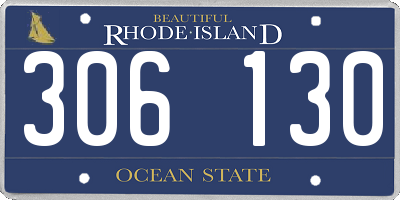 RI license plate 306130